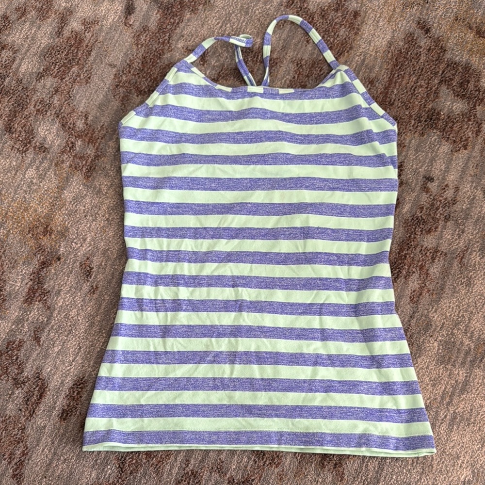 Ivivva White and Blue Fitted Camisole Top